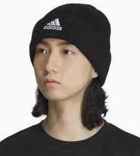 Adidas Men  s Embroidered Logo Wide Cuff Beanie One Size Hat NEW with TAGS