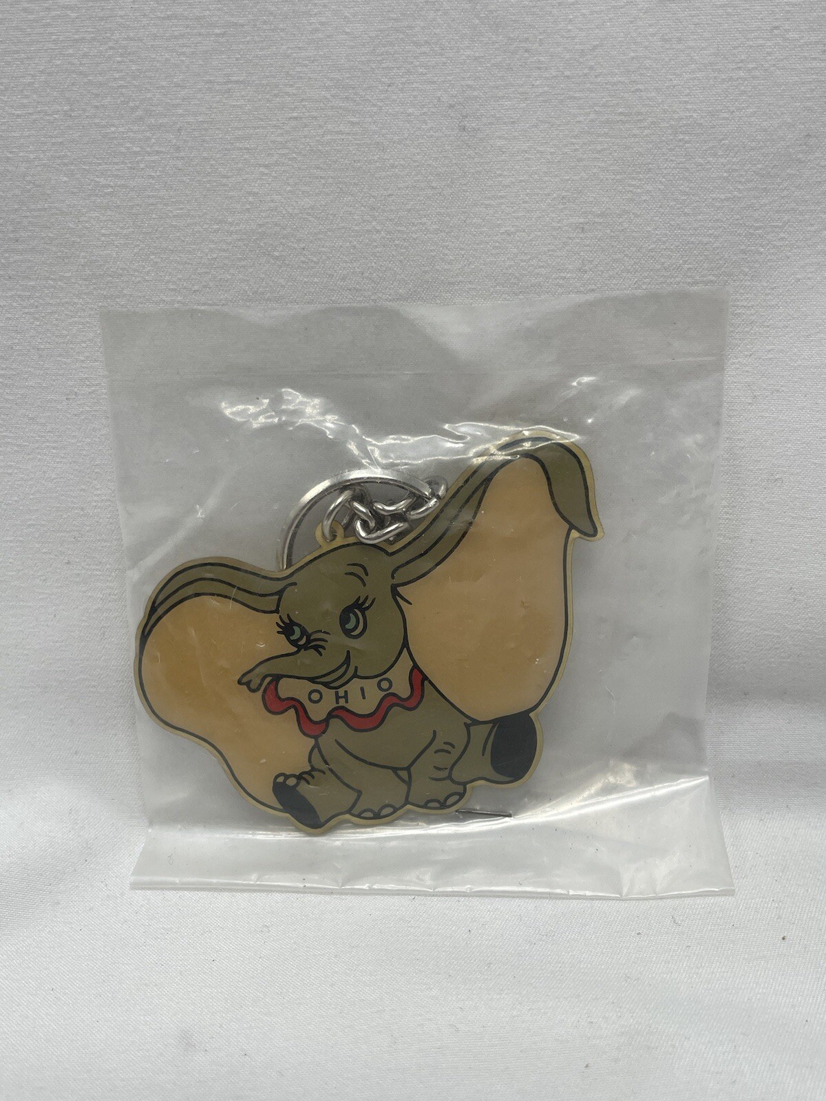 Dumbo Vintage Disney 'Ohio' Keychain 3" New Sealed!
