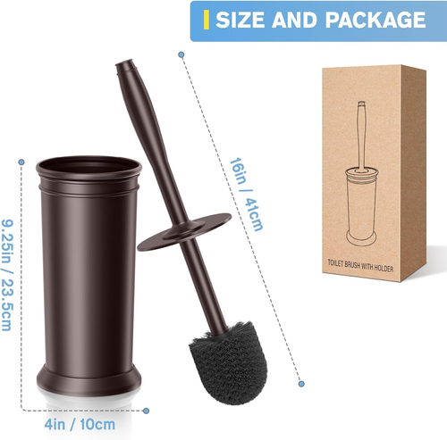 Toilet Brush, Metal Toilet Brush and Holder Set with Extra Long Handle Durable B - Picture 8 of 8