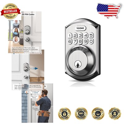Smart Deadbolt Keyless Entry Lock with Back-lit Keypad - Easy Install
