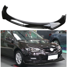 Glossy Black Front Bumper Lip Splitter Spoiler Dual-layer For 2004-21 Mazda Glossy Black Front Bumper Lip Splitter Spoiler Dual-layer For 2004-21 Mazda