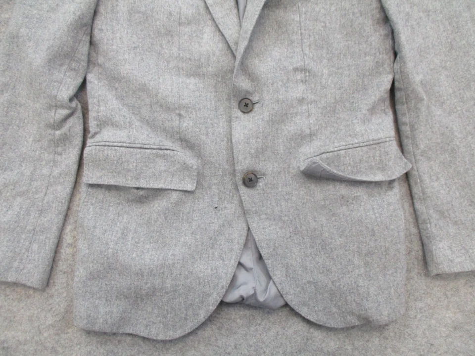 Club Monaco Blazer 男式 38 R 黑色 100% 羊毛 Grant Fit 夹克外套成人 — 第 3/4 张图片