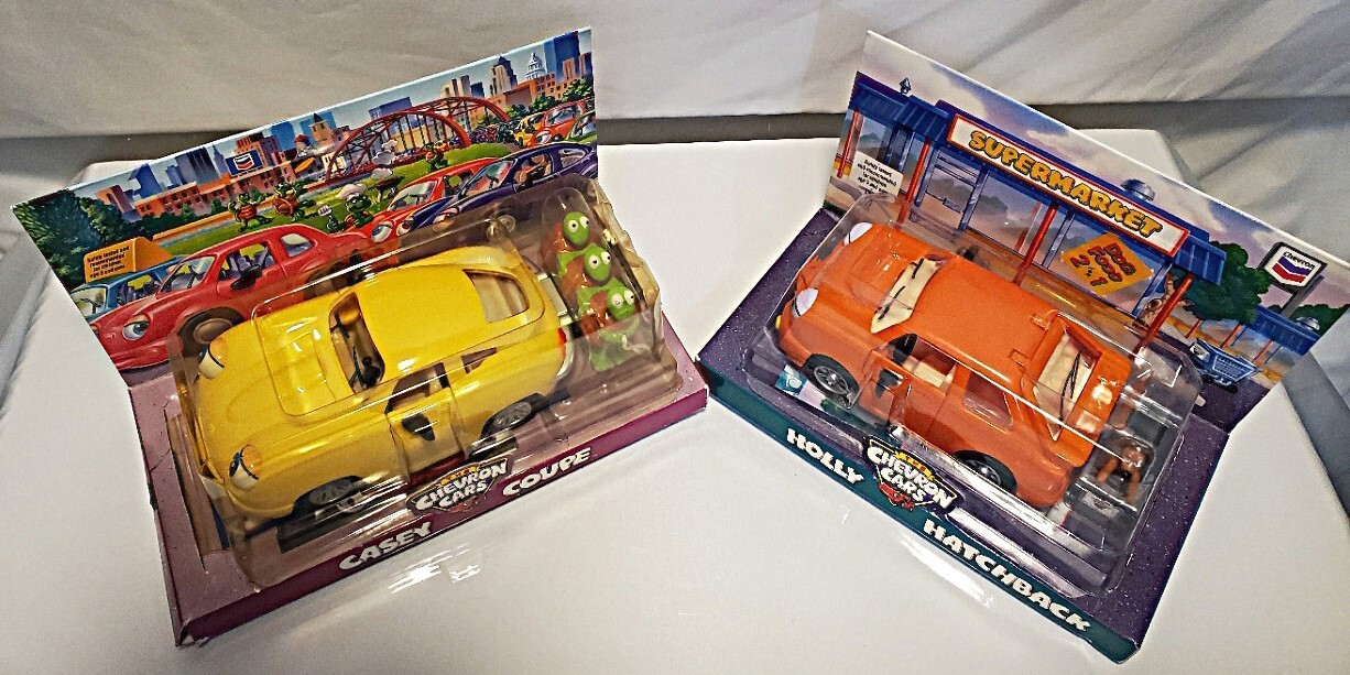 vintage chevron cars collectable toy-Casey Coupe & Holly Hatchback