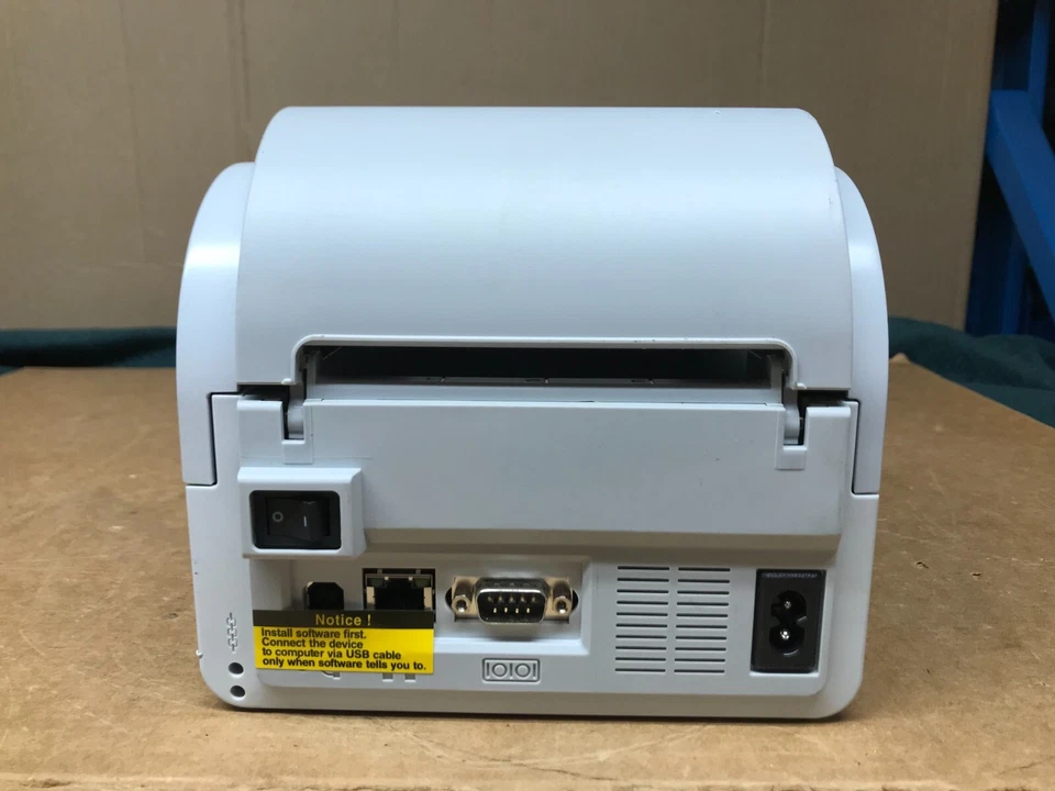Brother TD-4100N Workgroup Desktop Thermal Printer w Power Cord + Ethernet Cable - Image 3 of 4