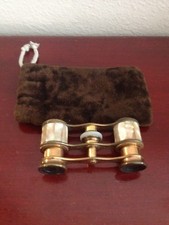 VINTAGE G.E PRYOR OPTICIEN 1 bis RUE AUBER PARIS MOTHER OF PEARLS BINOCULARS