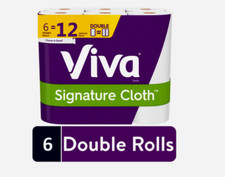 Viva Signature Cloth Choose-A-Sheet Paper Towels, White, 6 Double Rolls