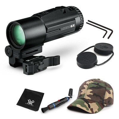 Vortex Optics Micro6X Sight Magnifier with CF Hat and Lens Cleaning Pen Bundle