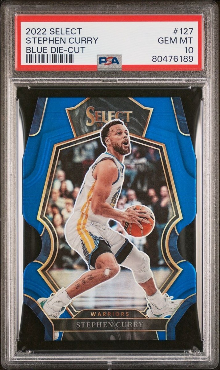2022 Select #127 Stephen Curry Blue Die-Cut 103/249 PSA 10 MVP 