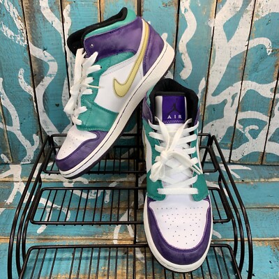 Size 6.5 (GS) - Jordan 1 Mid Emerald Green for sale online  display picture 1