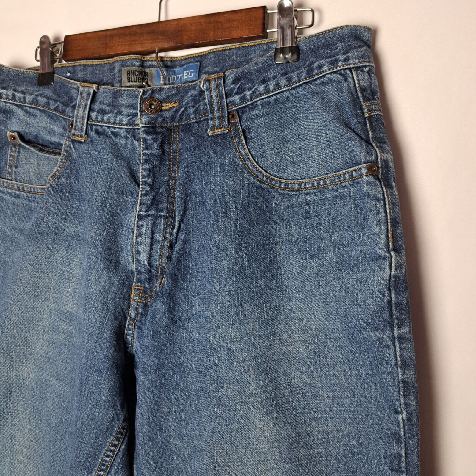 Vtg Anchor Blue Easy Bootleg Jeans Mens 33x30 Blu… - image 4