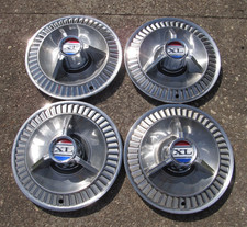 Very Nice Survivors 64 1964 Original Ford Galaxie 500 Xl Hubcaps