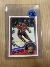 1984-85 OPC #259 Chris Chelios Rookie RC OPC card Montreal Canadiens. rookie card picture