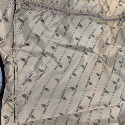 LONDON FOG 44” Green Locking Garment Bag Luggage Leather Trim Hangs VTG Lock Key - Picture 8 of 14