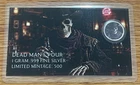 HAYLEYBUG MINT DEAD MAN'S POUR 1 GRAM .999 FINE SILVER COLORIZED ROUND