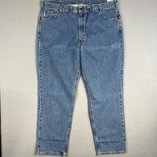 Carhartt Denim Jeans B18 STW Mens 46x32 Fit 45x32 Traditional Fit Tapered Leg