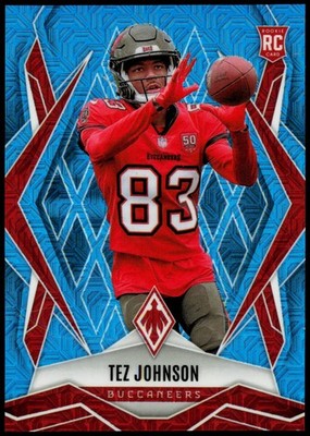 2025 Panini Phoenix #166 Tez Johnson Light Blue Mojo Prizm #/85