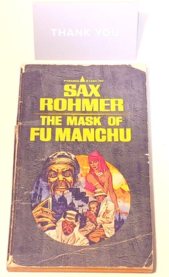Vgt The Mask of Fu Manchu by Sax Rohmer 1966 Pyramid R1303 Paperback Collectible