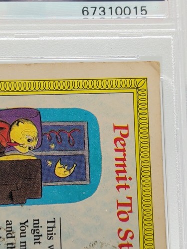 Original 1985 GPK Garbage Pail Kids Nasty Nick #1a Glossy Sticker Card PSA 2 - Picture 9 of 12