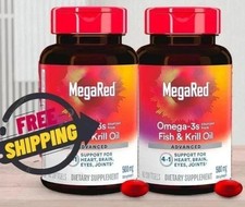 2 Pack   MegaRed Omega-3 Fish Oil  Krill Oil 500mg  80 Softgel Each Best sale
