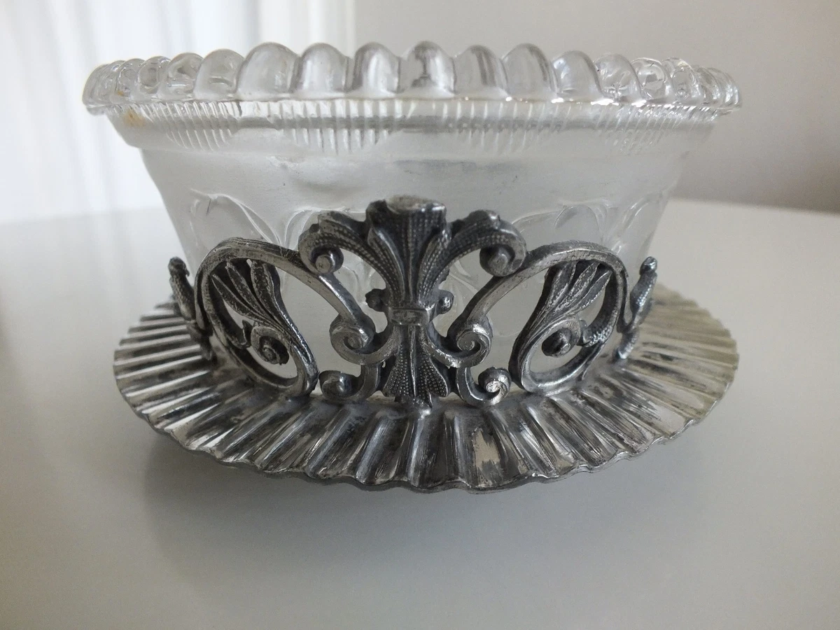 Bonbonnière Beurrier Vintage Métal Argenté – Sans Marque – État Correct