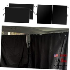 3PC Curtain Set for Car Windows, Sun Shade Side Window Privacy 3PC-Black