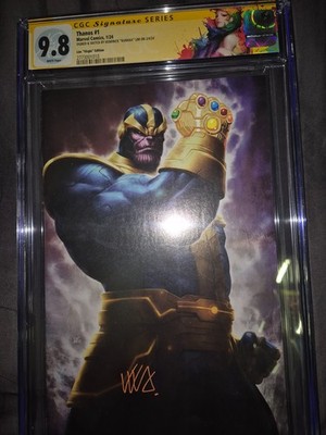 THANOS  1:100 LIM VIRGIN CGC 9.8 Gauntlet Remarque Signature Series