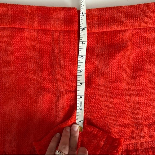 TRINA TURK Fringe Corbin Shorts Women’s size 4 “poppy” Orange / red color - Picture 11 of 12