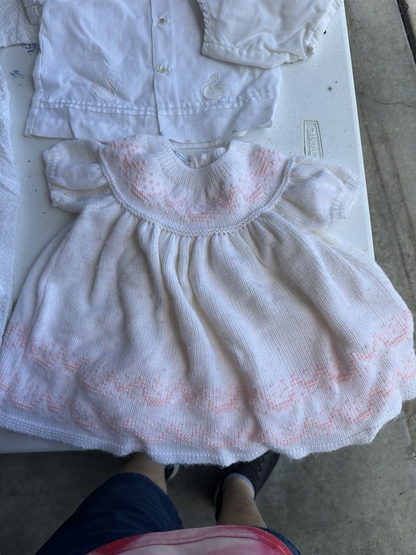 1960’s-1980's Lot Of 20 Vintage Doll and/or Baby clothes Various Sizes &fabrics