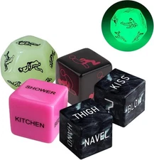 5PCS Date Night Dice，Couples Games for Girlfriend or Boyfriend，Fun 5pcs-love 