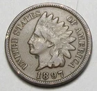 1897 INDIAN HEAD CENT,MOST OF LIBERTY, VERY NICE COIN!!!!(A4)