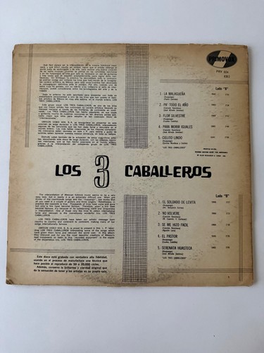 Los 3 Tres Caballeros Self Titled 1966 LP Primovox Records PRV-024 VG Cleaned - Zdjęcie 2 z 9