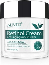 Retinol Night Cream Moisturiser for Face & Eyes High Strength 2.5% with Hyaluro