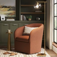 Brass Floor Lamp with Glass Shade - Threshold