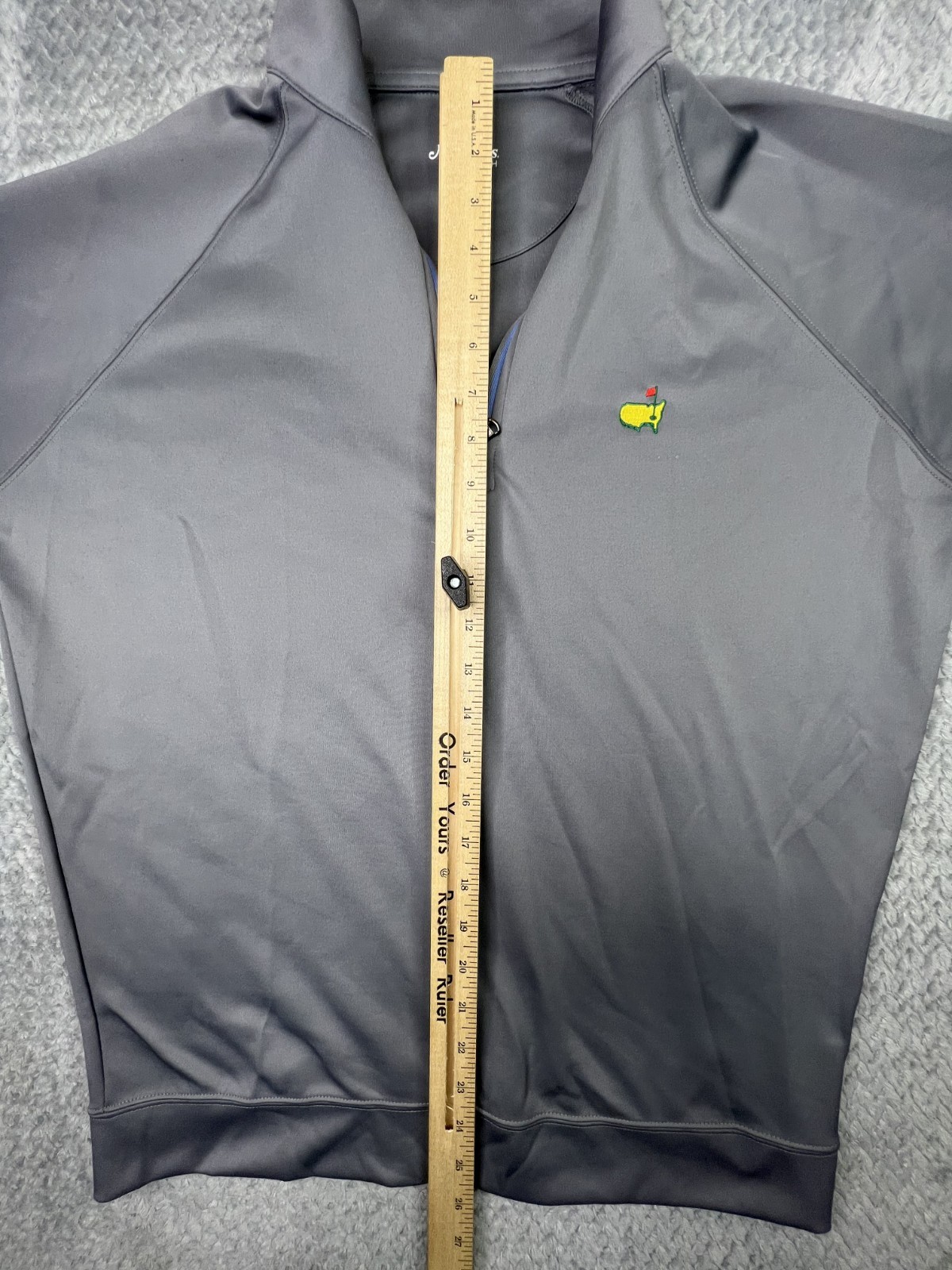 Masters Tech Quarter Zip Pullover Gray Augusta Na… - image 4