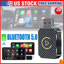 Mini Wireless CarPlay Adapter for Apple  Plug & Play Low Latency Converts Wired