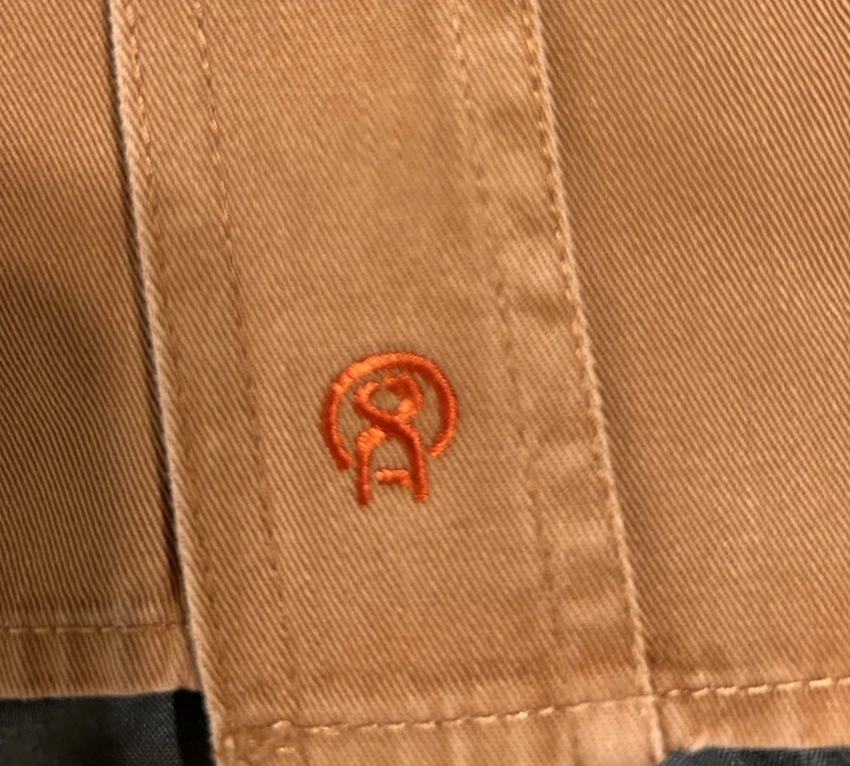 Jesse James Shirt West Coast Choppers Brown Canvas Button Work Wear Size 2XL - Image 3 of 4