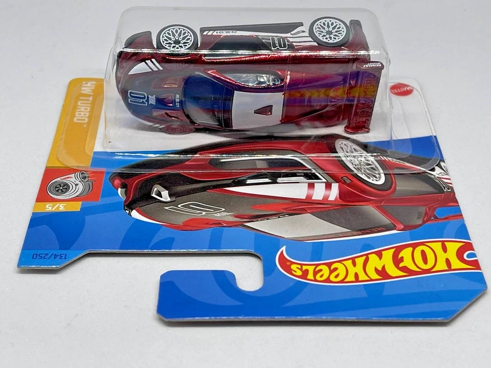 Hot Wheels 2023 Super Treasure Hunt Short Card Renault Sport RS 0.1 Red Mint - Image 4 of 4