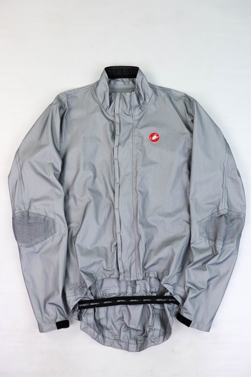 ※週末限定価格【美品】Castelli サイクリングウェア(上下)L CASTELLI Event Waterproof Fabric Silver Gray Cycling Jacket Size L