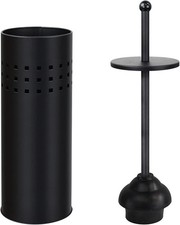 Blue Donuts Toilet Plunger with Holder for Bathroom, Multi Drain Suitable Also