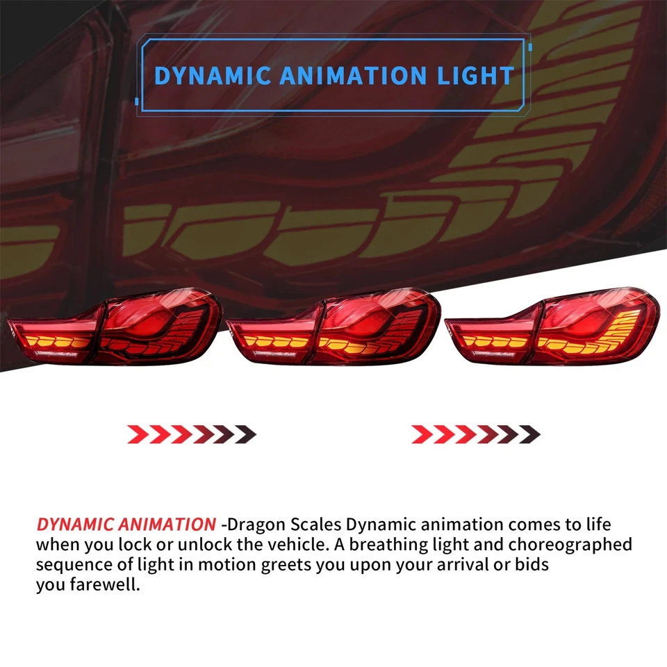 Voll LED Rückleuchten für BMW F32 F33 F36 F82 F83 Bj. 2013- rot OLED Technik - Bild 3 von 4