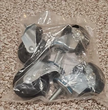 set of 4 Heavy Duty CASTER WHEELS tool Cart swivel Rolling locking storage shelf