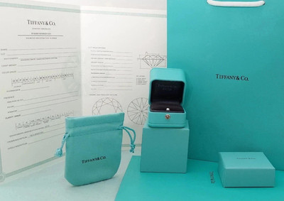 Tiffany & Co Engagement Ring Box Full Set - Outer Box Pouch Folder Bag