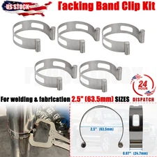 5X 2.5" (63.5mm) For welding & fabrication Exhaust Pipe Tacking Band Clip Silver