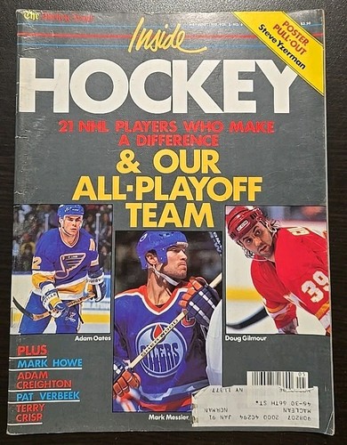 Inside Hockey May/Jun 1990 All-Playoff Team Steve Yzerman Poster - Afbeelding 1 van 2