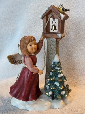 Goebel Engel mit Glocke am Vogelhaus 44 073 Nina & Marco Porzellan Weihnachten