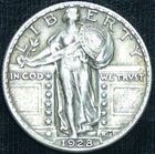 1928 25C Standing Liberty Quarter VF ~ 26350