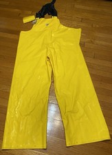 Carhartt Mens Yellow Adjustable Suspenders Waterproof Bib Overalls Size M/Reg