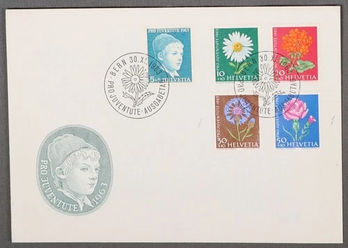 MayfairStamps Switzerland FDC 1963 Pro Juventute Flowers combo First Day Cover a