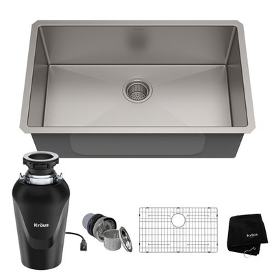 Kraus KHU100-30-100-75MB Standart PRO 30'' Undermount Single Basin - Stainless