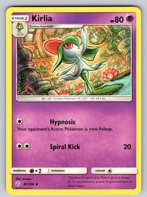 Kirlia 81/236 Uncommon Cosmic Eclipse Pokemon Near Mint